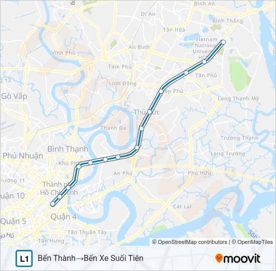 Bản đồ Tuyến 1 