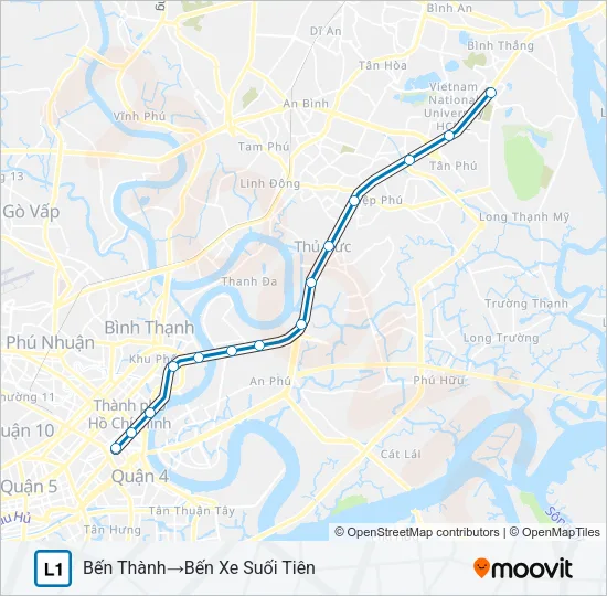 Bản đồ Tuyến 1 