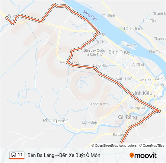 11 Bus Line Map