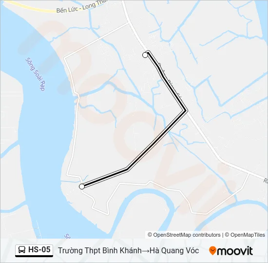 Bản đồ Tuyến HS-05 xe buýt