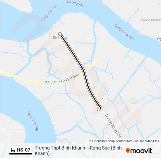 Bản đồ Tuyến HS-07 xe buýt