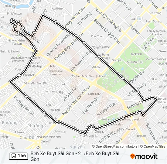 156 Bus Line Map