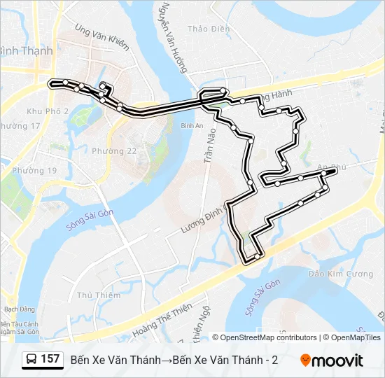157 Bus Line Map