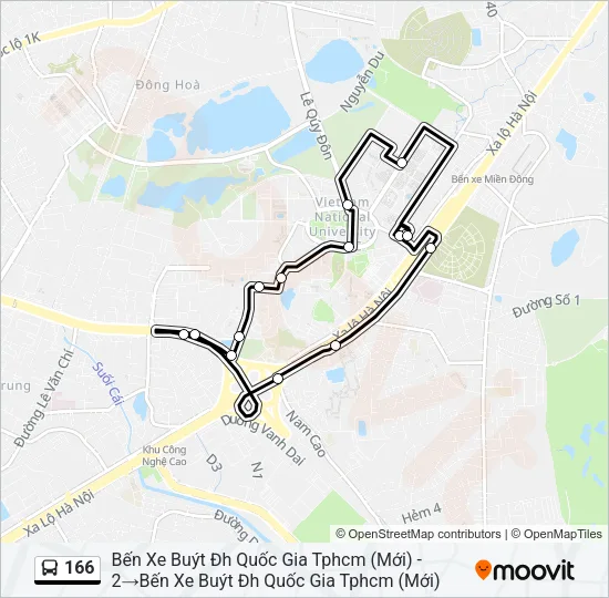 166 Bus Line Map