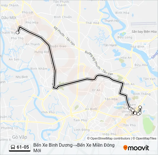 61-05 Bus Line Map