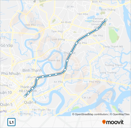 1 Route: Schedules, Stops & Maps - Đi Suối Tiên - To Suoi Tien (Updated)