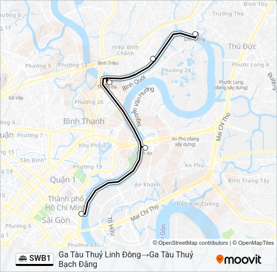 SWB1 Ferry Line Map