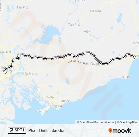 SPT1 Train Line Map