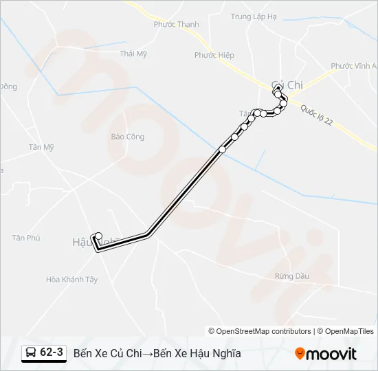 62-3 Bus Line Map