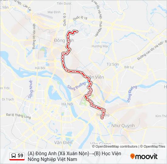 59 Bus Line Map