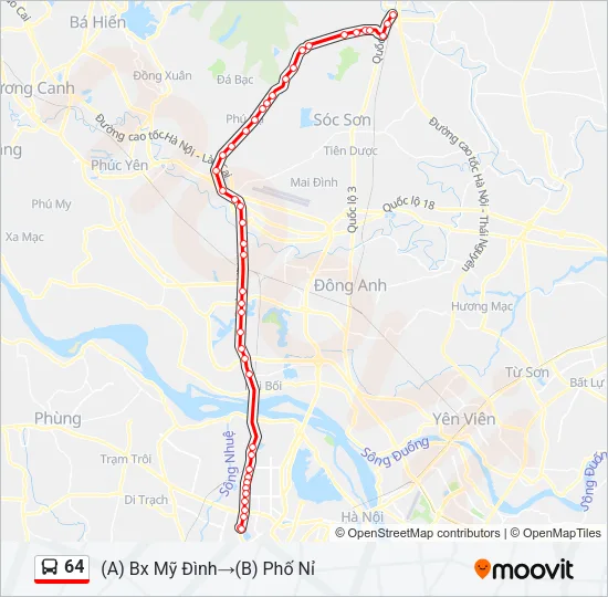 64 Bus Line Map