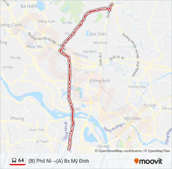 64 Bus Line Map