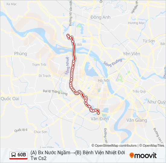 60B bus Line Map