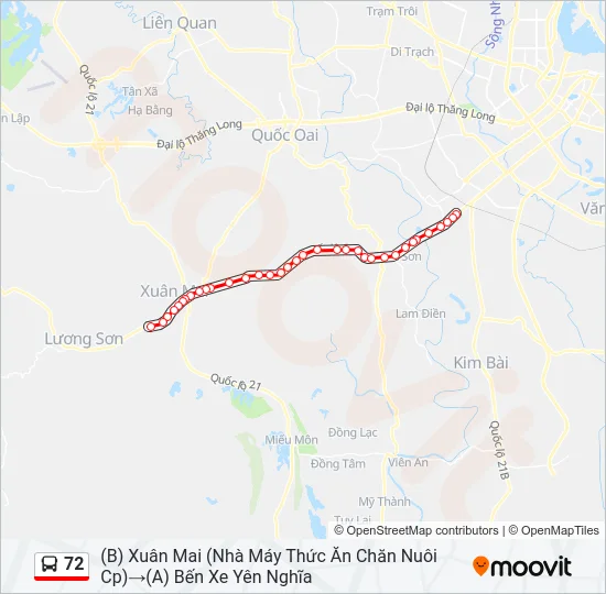 72 Bus Line Map