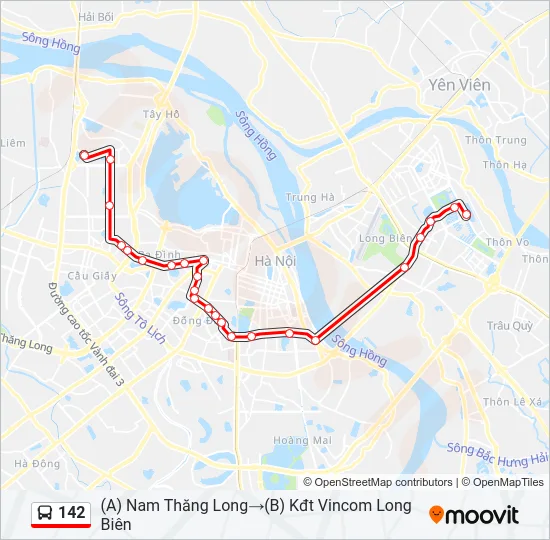 142 Bus Line Map