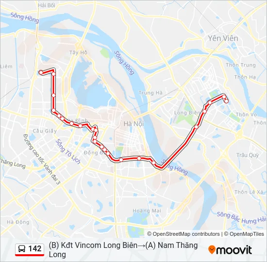 142 Bus Line Map