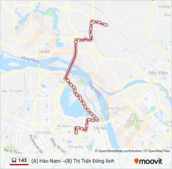 143 Bus Line Map