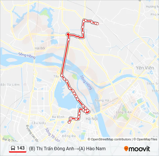 143 Bus Line Map