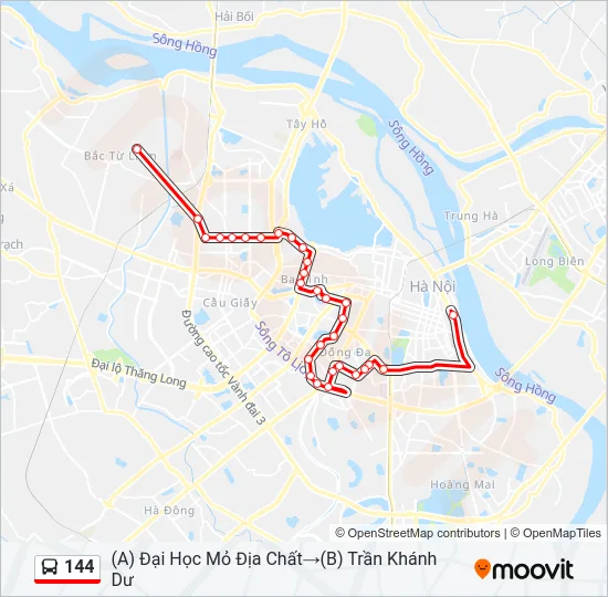 144 Bus Line Map