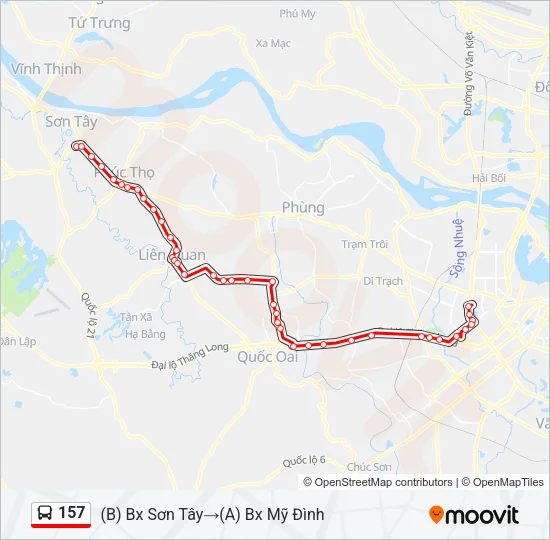 157 Bus Line Map
