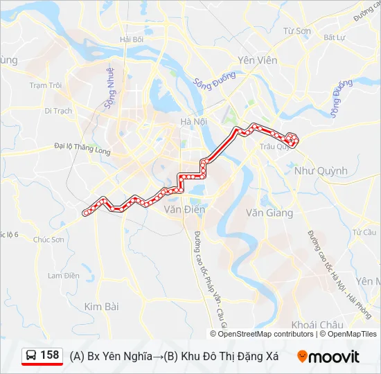 158 Bus Line Map