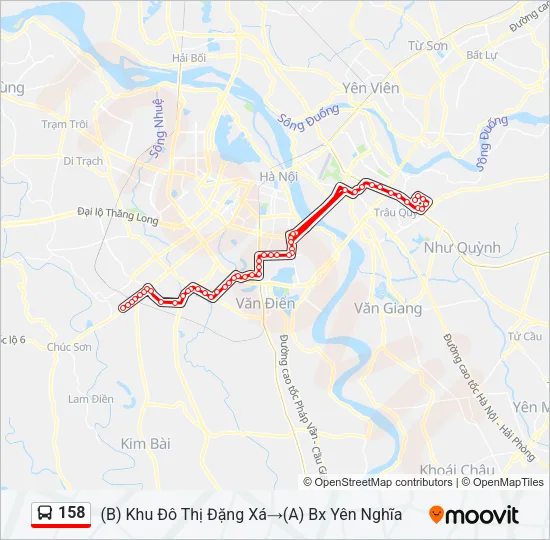 158 Bus Line Map