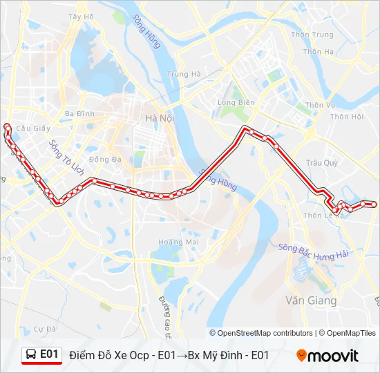 E01 Bus Line Map