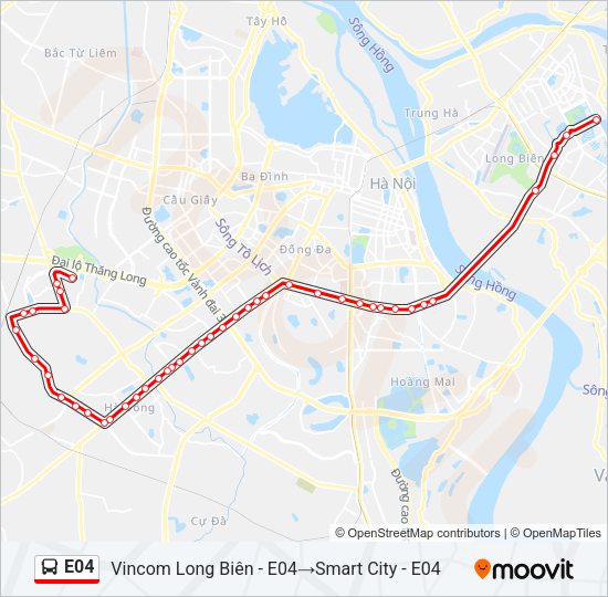 Bản đồ Tuyến E04 xe buýt