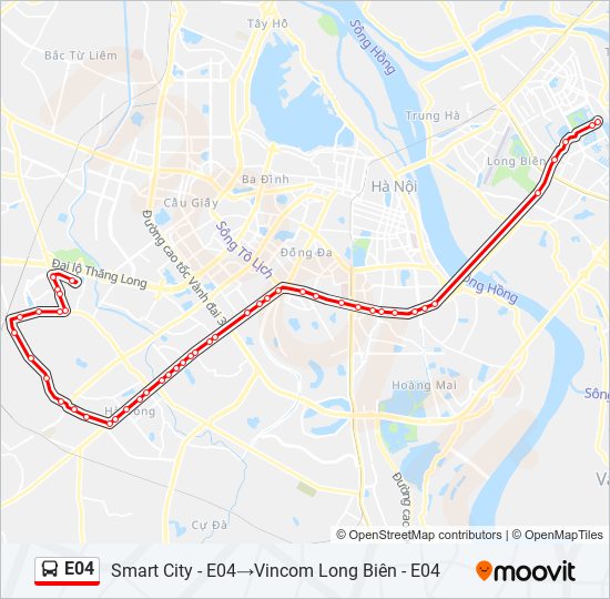 Bản đồ Tuyến E04 xe buýt