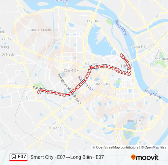 E07 Bus Line Map
