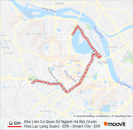 E09 Bus Line Map