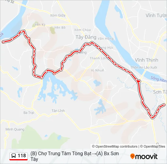 118 Bus Line Map