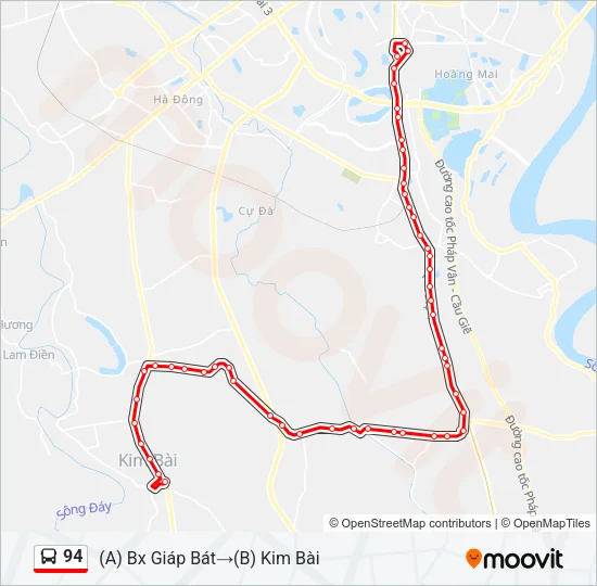 94 Bus Line Map