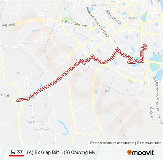 37 Bus Line Map