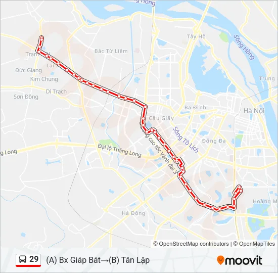 29 Bus Line Map