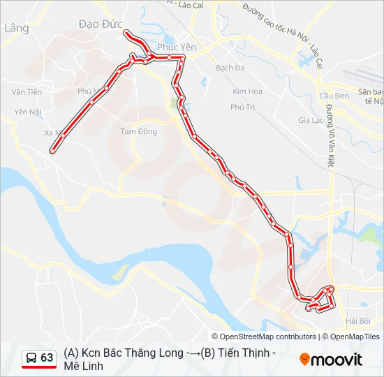 63 Bus Line Map