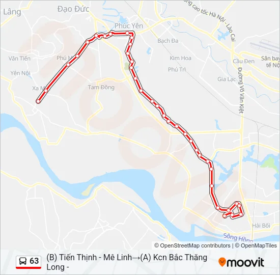 63 Bus Line Map