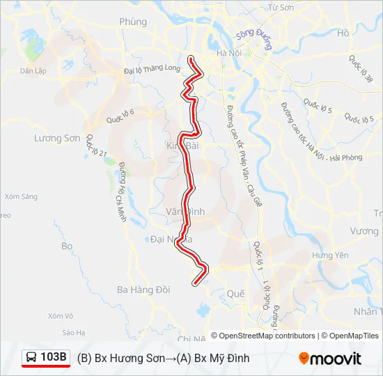 103B Bus Line Map