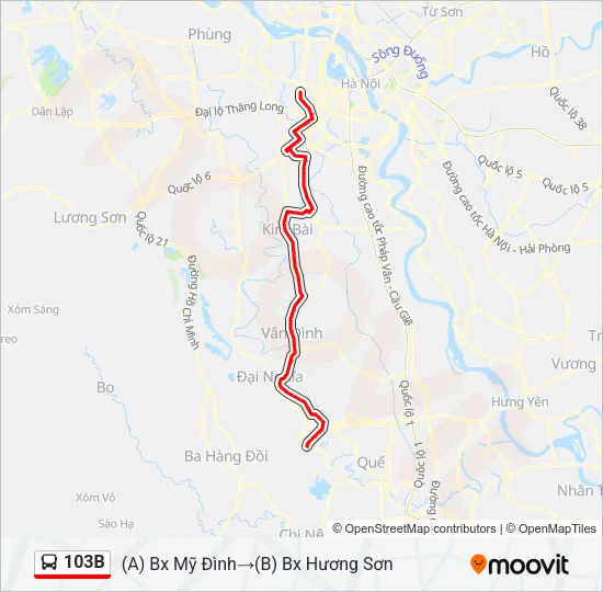 103B Bus Line Map