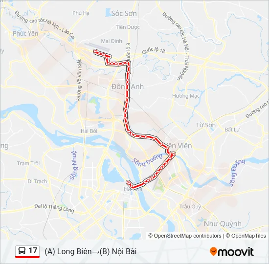 17 Bus Line Map