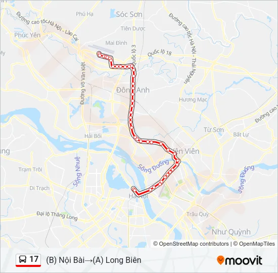 17 Bus Line Map