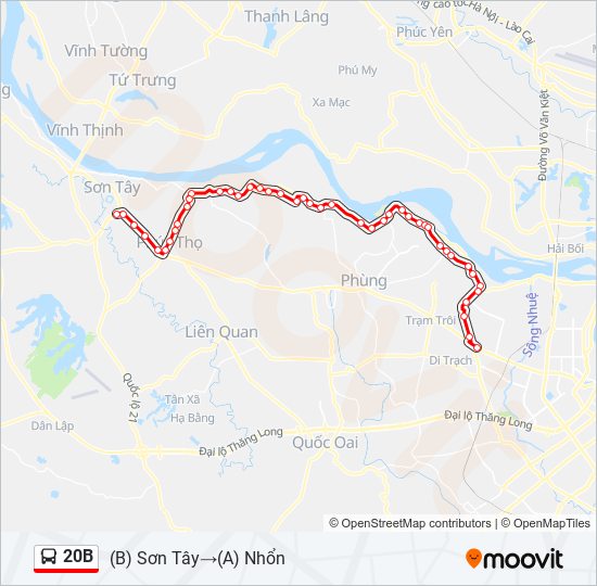 20B bus Line Map