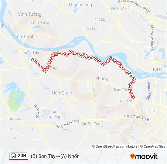 20B Bus Line Map
