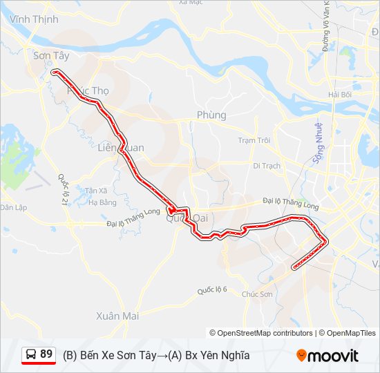 89 bus Line Map