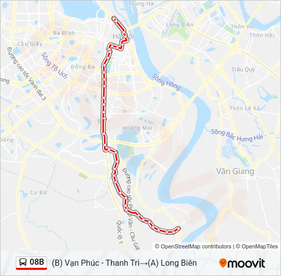 08B Bus Line Map