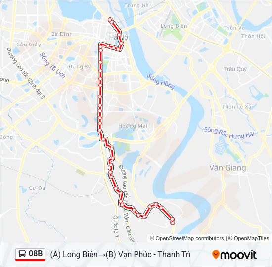 08B Bus Line Map