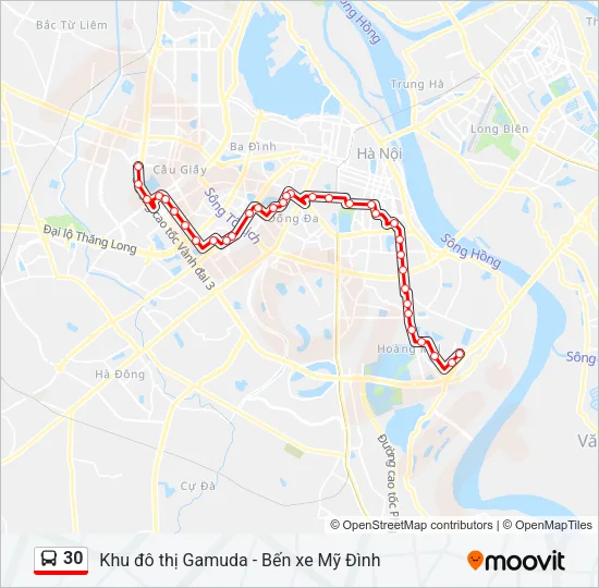 30 Bus Line Map