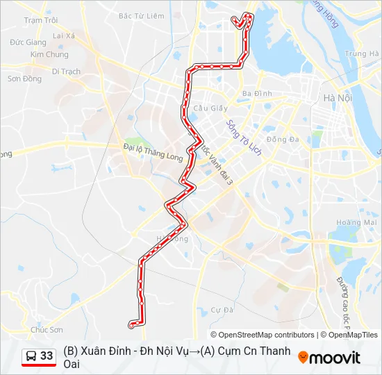 33 Bus Line Map