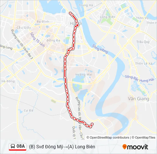 08A Bus Line Map