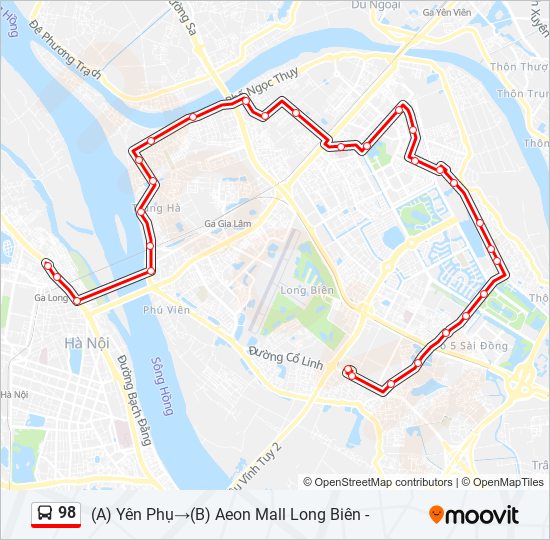 98 bus Line Map